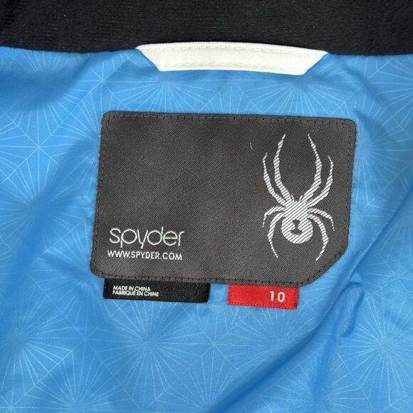 Spyder Womens Ski Jacket & Pants Set 10 White Blue Waterproof Insulated SnowSuit - Picture 13 of 16